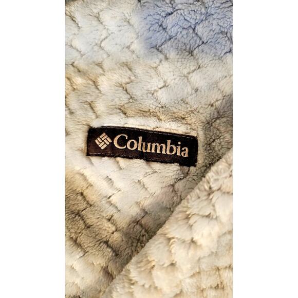 Columbia Ruby Lake Hooded Half Zip Fleece Light Blue Womens Sz M, Pockets - Picture 9 of 13